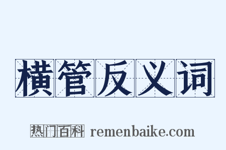 横管反义词是什么意思的图片